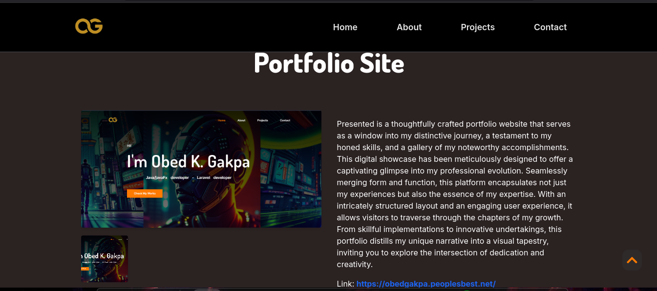 Image of Portfolio Site